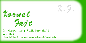 kornel fajt business card